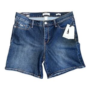 Nine West Women's Gramercy Casual Stretch Mid Rise Blue Denim 
Shorts Size 10